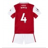 Arsenal Benjamin White #4 Hemmaställ Barn 2022-23 Korta ärmar (+ Korta byxor)